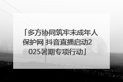 多方协同筑牢未成年人保护网 抖音直播启动2025暑期专项行动