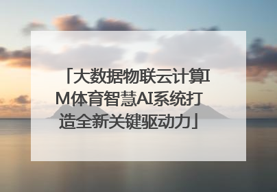 大数据物联云计算IM体育智慧AI系统打造全新关键驱动力