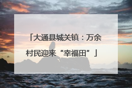 大通县城关镇：万余村民迎来“幸福田”