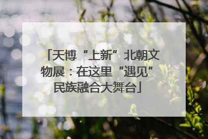 天博“上新”北朝文物展：在这里“遇见”民族融合大舞台