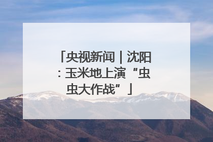 央视新闻｜沈阳：玉米地上演“虫虫大作战”