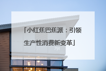 小红蕉巴蕉派：引领生产性消费新变革