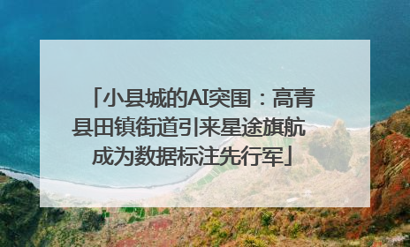 小县城的AI突围：高青县田镇街道引来星途旗航 成为数据标注先行军