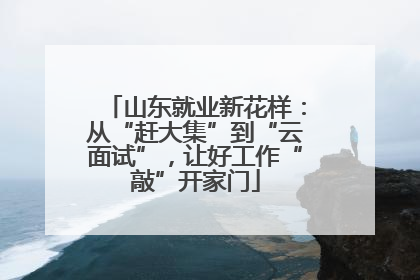 山东就业新花样：从“赶大集”到“云面试”，让好工作“敲”开家门