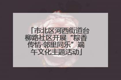 市北区河西街道台柳路社区开展“粽香传情·邻里同乐”端午文化主题活动