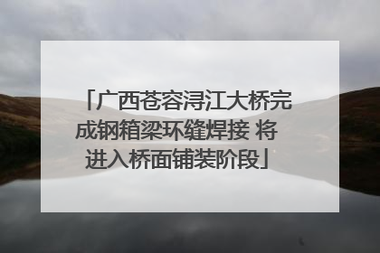 广西苍容浔江大桥完成钢箱梁环缝焊接 将进入桥面铺装阶段