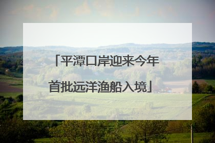 平潭口岸迎来今年首批远洋渔船入境