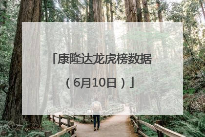 康隆达龙虎榜数据（6月10日）