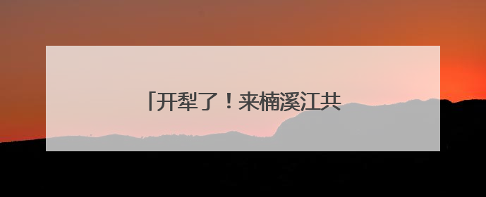 开犁了！来楠溪江共赴一场千年农耕之约