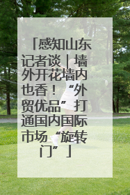 感知山东记者谈｜墙外开花墙内也香！“外贸优品”打通国内国际市场“旋转门”