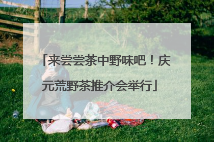 来尝尝茶中野味吧！庆元荒野茶推介会举行