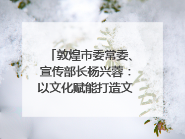 敦煌市委常委、宣传部长杨兴蓉：以文化赋能打造文旅增效新引擎｜第七届全国县域旅游研究成果发布系列活动