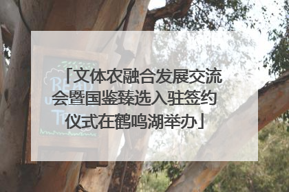 文体农融合发展交流会暨国鉴臻选入驻签约仪式在鹤鸣湖举办