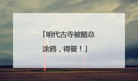 明代古寺被随意涂鸦，得管！