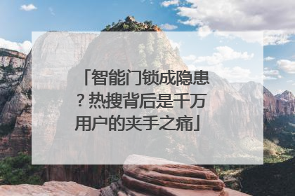 智能门锁成隐患？热搜背后是千万用户的夹手之痛