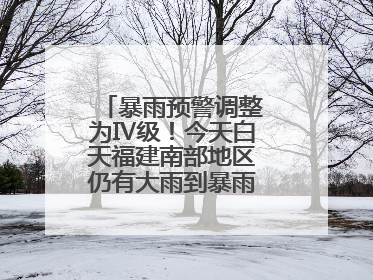暴雨预警调整为Ⅳ级！今天白天福建南部地区仍有大雨到暴雨，注意防范