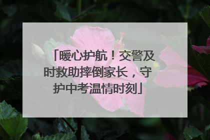 暖心护航！交警及时救助摔倒家长，守护中考温情时刻