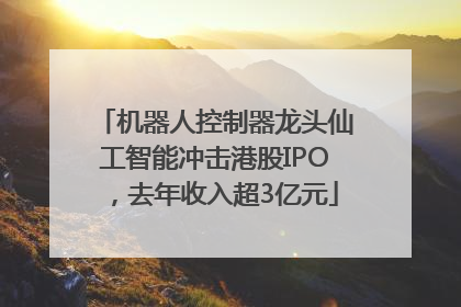 机器人控制器龙头仙工智能冲击港股IPO，去年收入超3亿元