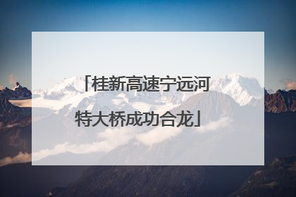 桂新高速宁远河特大桥成功合龙