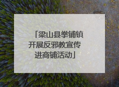梁山县拳铺镇开展反邪教宣传进商铺活动