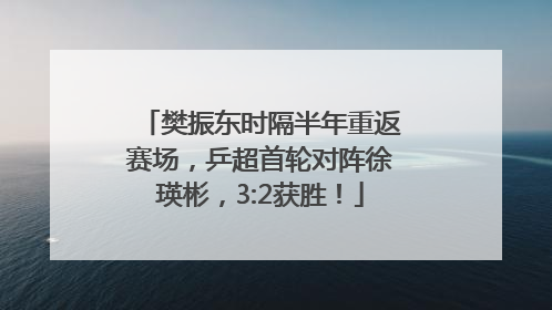 樊振东时隔半年重返赛场，乒超首轮对阵徐瑛彬，3:2获胜！