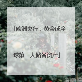 欧洲央行：黄金成全球第二大储备资产
