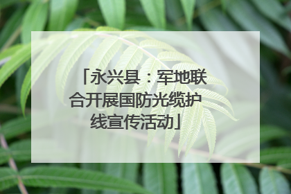 永兴县：军地联合开展国防光缆护线宣传活动