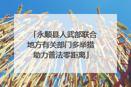 永顺县人武部联合地方有关部门多举措助力普法零距离
