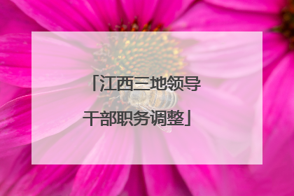 江西三地领导干部职务调整