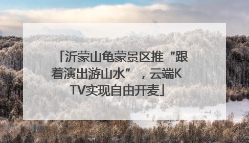 沂蒙山龟蒙景区推“跟着演出游山水”，云端KTV实现自由开麦