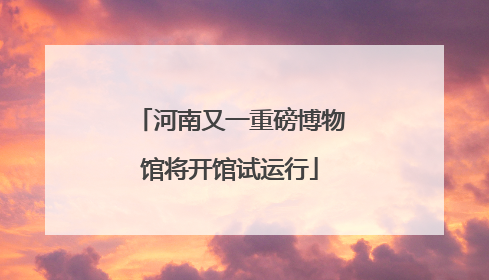 河南又一重磅博物馆将开馆试运行