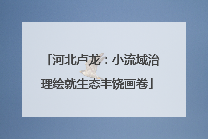 河北卢龙：小流域治理绘就生态丰饶画卷