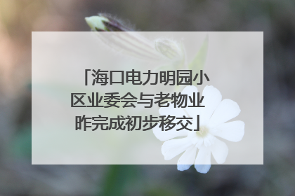 海口电力明园小区业委会与老物业昨完成初步移交