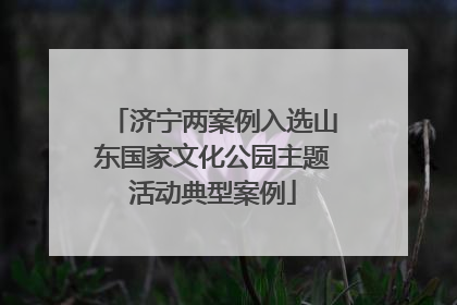济宁两案例入选山东国家文化公园主题活动典型案例