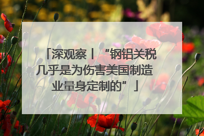 深观察丨“钢铝关税几乎是为伤害美国制造业量身定制的”