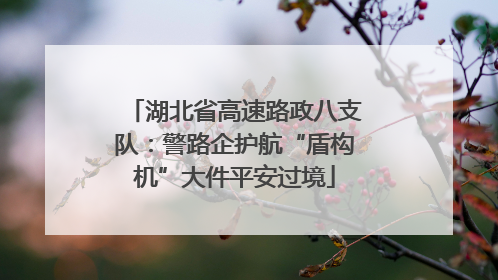 湖北省高速路政八支队：警路企护航“盾构机”大件平安过境