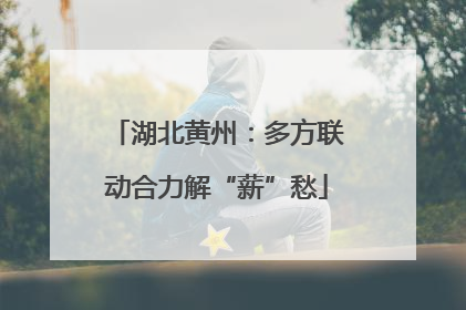 湖北黄州：多方联动合力解“薪”愁
