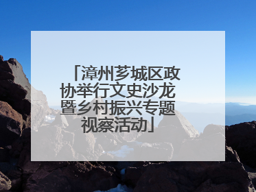漳州芗城区政协举行文史沙龙暨乡村振兴专题视察活动