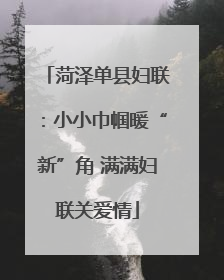 菏泽单县妇联：小小巾帼暖“新”角 满满妇联关爱情