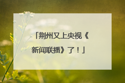 荆州又上央视《新闻联播》了！