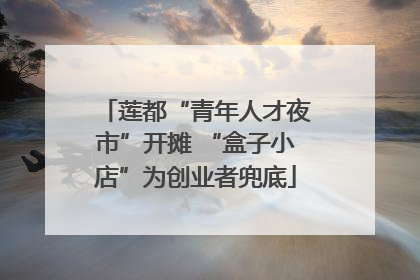 莲都“青年人才夜市”开摊 “盒子小店”为创业者兜底