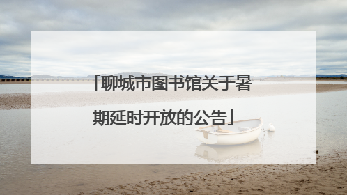 聊城市图书馆关于暑期延时开放的公告