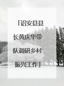 诏安县县长黄庆华带队调研乡村振兴工作