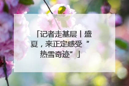 记者走基层丨盛夏，来正定感受“热雪奇迹”