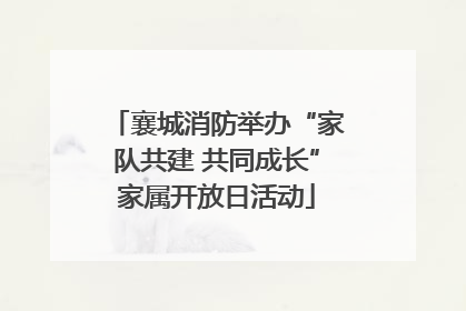 襄城消防举办“家队共建 共同成长”家属开放日活动