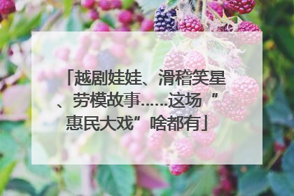 越剧娃娃、滑稽笑星、劳模故事……这场“惠民大戏”啥都有