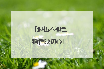 退伍不褪色 稻香映初心