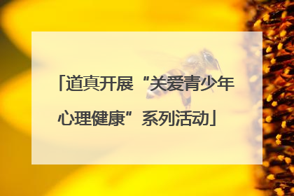 道真开展“关爱青少年心理健康”系列活动