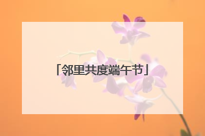 邻里共度端午节