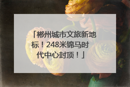 郴州城市文旅新地标！248米锦马时代中心封顶！